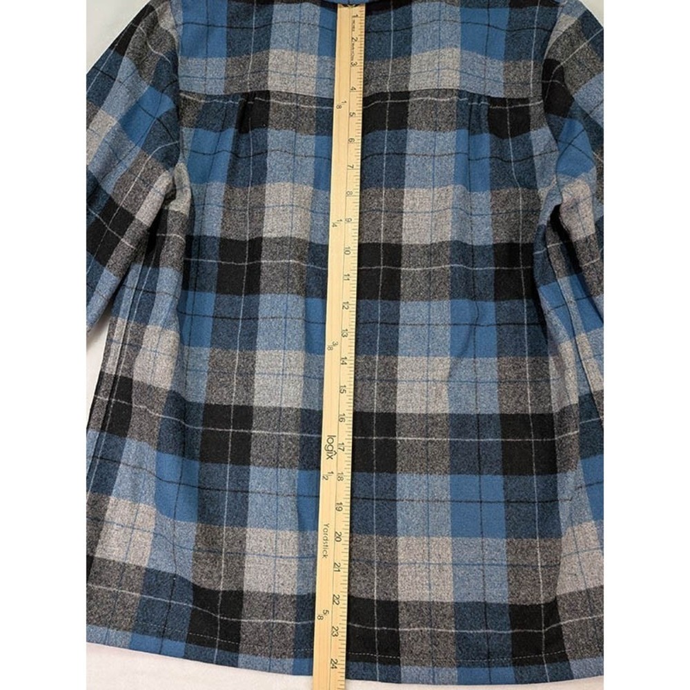 NEW Pendleton Wool Shacket Womens S Lumberjack Blue Coastal Preppy Utility Chore - Picture 7 of 11